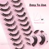 False Eyelashes Natural Russian Lashes D Curl Cat Eye Lashes