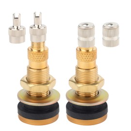 2 Pack TR618A Tire Valve Stems,Tubeless Air Liquid Valve Replacement for Agricultural Tractors,Graders,Industrial Wheels,Brass Construction