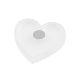 ESUOHYM 1 PCS Heart-shaped Acrylic Nail Holder Base, Press on Holder Base for Painting, Nail Art Display, Fake Nail Display Base for Home DIY Salon Supplies