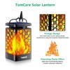 TomCare Solar Lanterns Outdoor Upgraded Flickering Flame Waterproof Hanging Lanterns