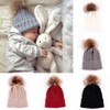2PCS Toddler Baby Knit Hat Scarf Neckwarmer Winter Warm Beanie