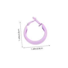 FOMIYES 4 Pair Circle Earrings Creative Ear Jewelry for Women Fashion Decorative Eardrop Mixed Candy Colors Safe Durable Material Unique Shape Design