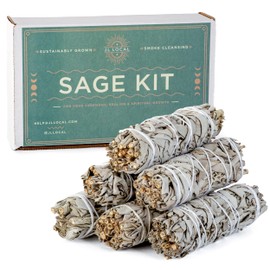 Handcrafted 4 Inch White Sage Sticks - Fresh, Natural California Sage Smudge Sticks with Instructions & Blessings - Wand Sage for Cleansing House Negative Energy & Other Smudging Rituals