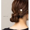 JewelVOX Hair Accessories Hair Comb Single Pearl Hair Ornament (Gold)