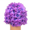 Medifier Women's Vintage Floral Leaf Retro Swimming Cap, purple