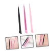 TOVINANNA 3pcs Nail Art Tweezers Double-ended Tweezers for Eyelash Extensions