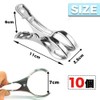 HIRAISM Clothespins, Large, Stainless Steel, Strong, Futon, Rod, Pinch Clothespins