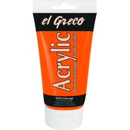 KREUL El Greco 28505 Acrylic Paint, 150 ml, Echtorange