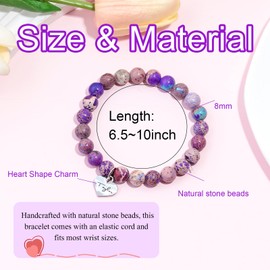 YUZHEJIE Friendship Bracelets Merch Colorful Preppy Surfer Singer Music Inspired Letter Bracelets Concert Gifts for Women Fans (Purple)