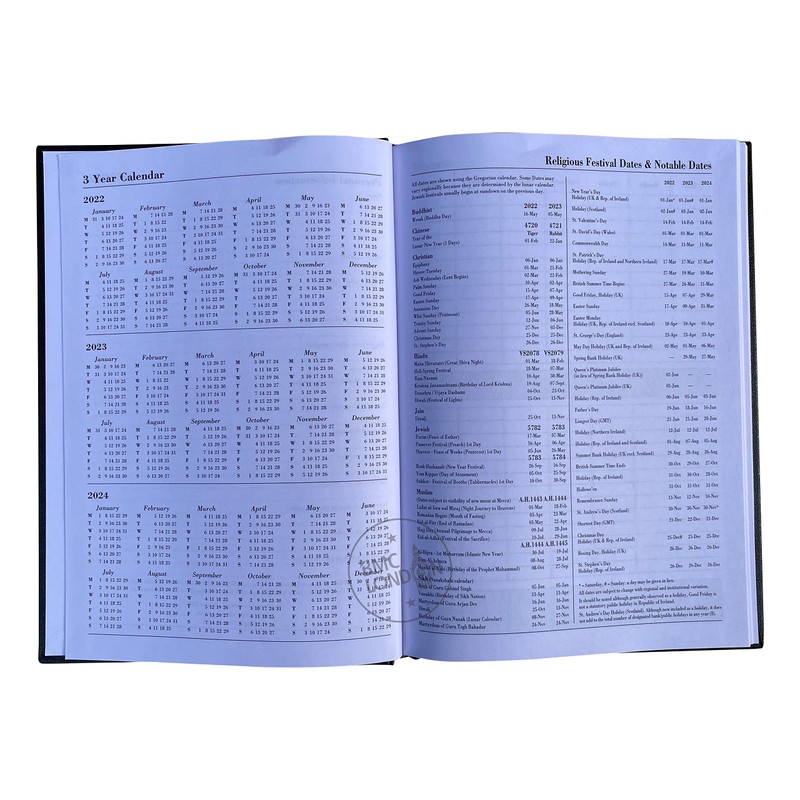 2022-2023 Size A5 Academic Diary mid-Year Day to a Page
