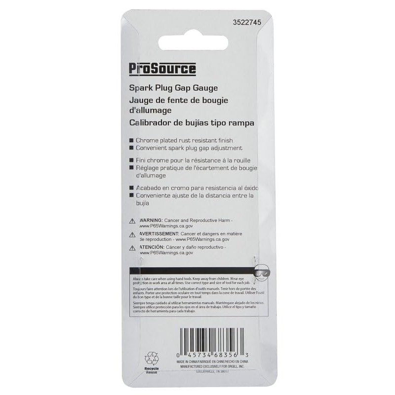 Edward Tools Spark Plug Gap Gauge Tool – Tapered Edge