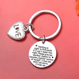 ZQEOU Lover Jewelry Sorry Keychain Couple Keychain Boyfriend Keychain Apology Jewelry Sister Gift BFF Keychain Valentine Keychain Son Keychain Cousin Keychain