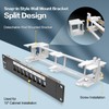 Enmane 8 Port Blank Keystone Patch Panel Wall Mount 10inch