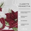 Elrene Home Fashions Clarette Poinsettia Floral Holiday/Christmas Fabric Rectangle Dining