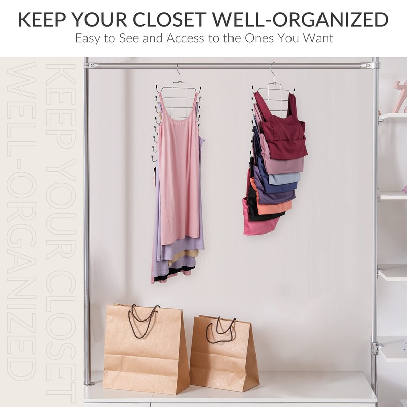 ZEDODIER 2 Pack Tank Top Hanger Space Saving, Bra Hangers