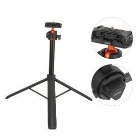 Phone Tripod, 10.6-55.1in Extendable Selfie Stick Tripod, Universal 360° Ball Head 1/4 Inch Screw Cold Shoe Port, Portable Compact Tripod Stand for Video Recording Vlogging Travel