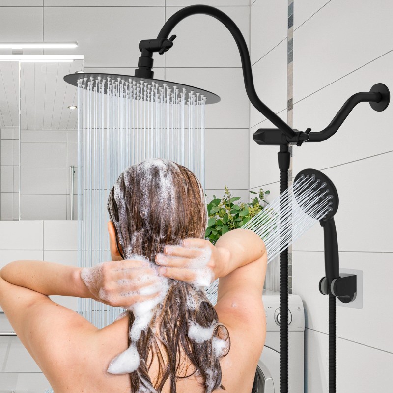 hibbent Shower Head Combo High Pressure Rainfall Shower Head with