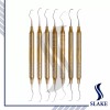 SLAKE German 7 Pcs PERIODONTAL HOLLOW GRACEY CURETTE SET MEDICAL