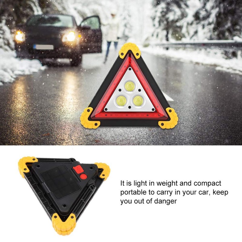 Sonew Safety Triangle Warning Sign, 30W Multifunction Car Breakdown Emergency