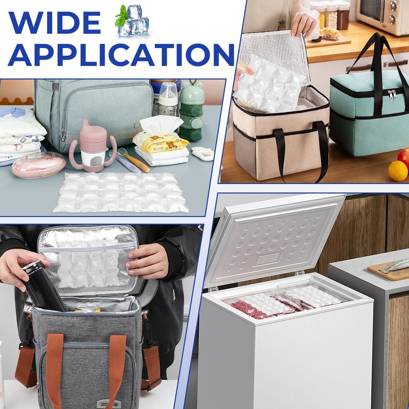 WYKOO 10Packs Self-Absorbing Ice Pack, Ice Pack Sheets for Coolers,