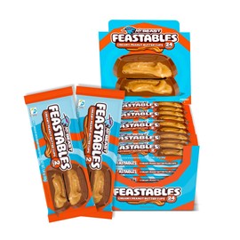 MrBeast Feastables Peanut Butter Cups, 24 Count, Milk Chocolate with Creamy Peanut Butter Filling, 2-Cup Packs, Fairtrade Cocoa