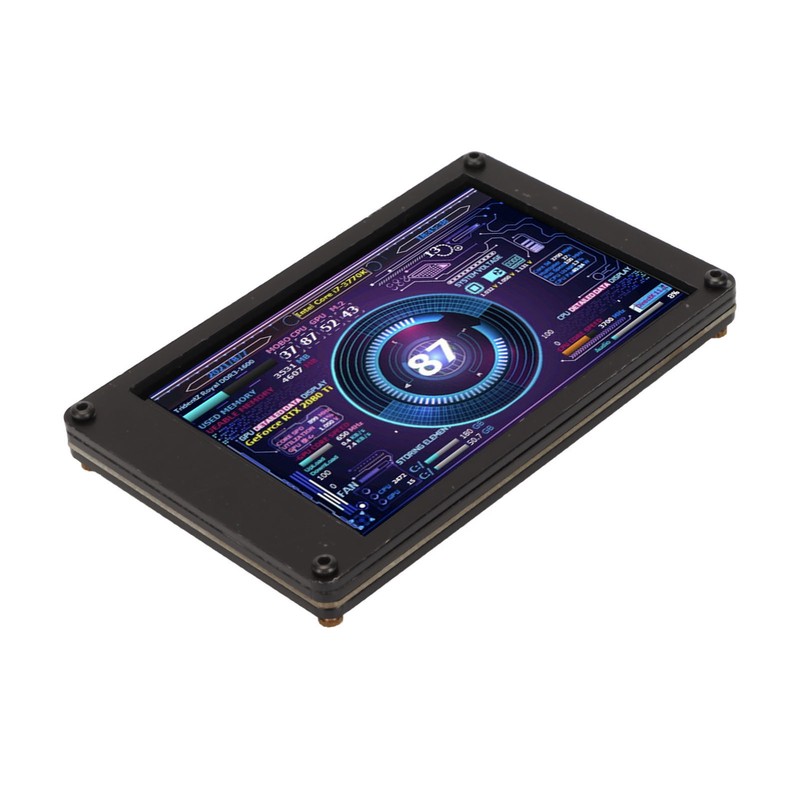 Computer Temp Monitor 3.5 Inch Theme Editor Adjustable Brightness PC