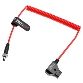 Alvin's Cables Atomos Ninja V Power Cable Dtap to Locking DC 2.1 Coiled Cable for Blackmagic Video Assist, for Hollyland Mars 400S, Ultra Soft