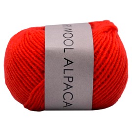 DARUMA 6500 Hand-Knit Yarn, Airy Wool Alpaca, Thick, Col. 14 Scarlet, Approx. 1.1 Oz (30 g), 109.4 Yards (100 m)
