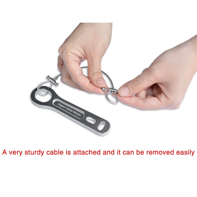 iGuerburn Small Heavy Duty Metal Oxygen Cylinder Tank Wrench O2