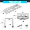 4PCS 8" Heavy Duty Boat Trailer Bunk Brackets,Adjustable Galvanized Swivel
