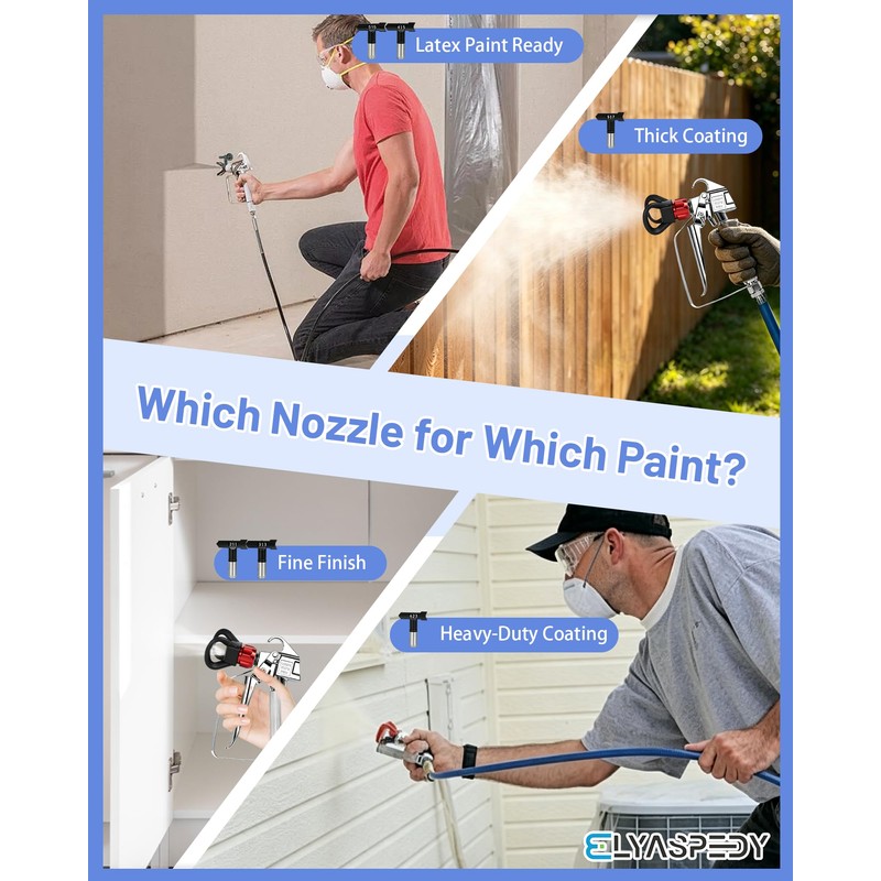 22Pcs Airless Paint Sprayer Gun Kit, 3600PSI