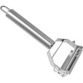 Stainless Steel Dual Blade Vegetable Fruit Peeler, Slicer, Scraper - for Potatoes, Carrots, Cucumbers, Zucchini, Pear, Orange, Lemon - Kitchen Tools Housewarming (Silver, One Size)