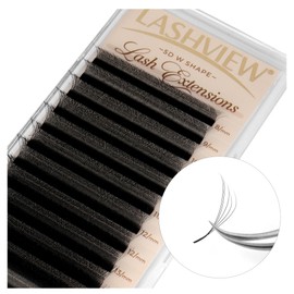 LASHVIEW W Lashes Extensions, 5D Premade Fans 0.07 D Curl 11mm Clover Lash Extensions W Shape Eyelash Extension Volume Premade W Lashes (5D 0.07 D 11mm)