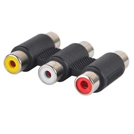 CABLEPELADO Triple RCA Female Adapter 3 Way RCA Female 3 x RCA Adapter RCA Coupler Adapter Audio and Video