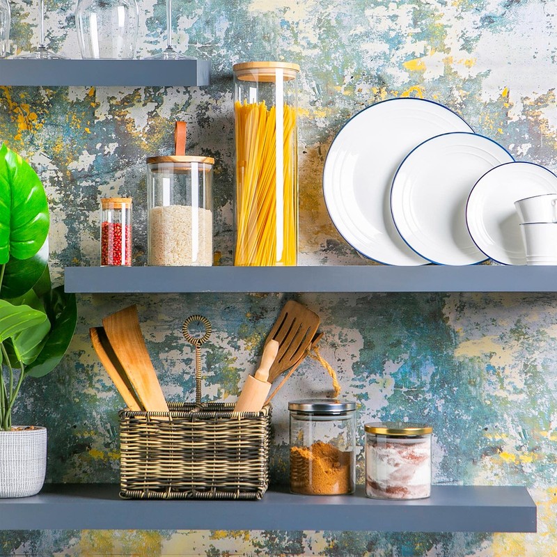 Argon Tableware Glass Storage Jars with Cork Lids - Modern