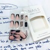 LWTZLW French Tip Press on Nails Leopard Medium Square False