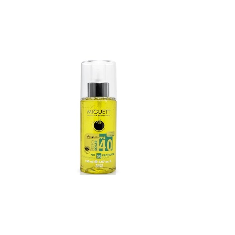 Filtro Solar Absolutta FPS40. Libre de lípidos. No comedogénico No