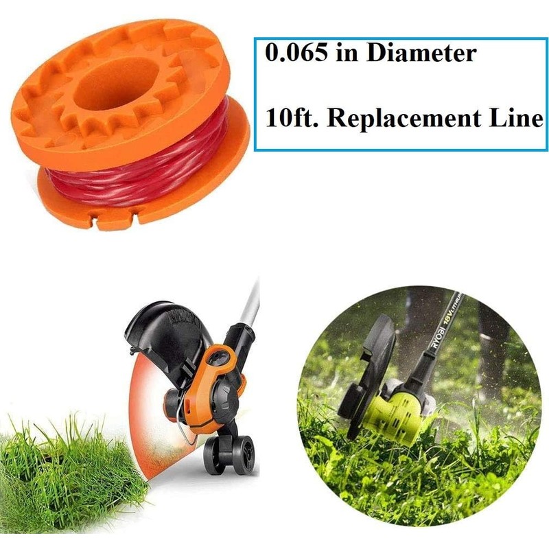 Worx Replacement Trimmer Line - 0.065 Edger Spool for Electric