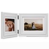 WISADD Horizontal 5X7 Picture Frames Double Hinged Wood Folding Photo