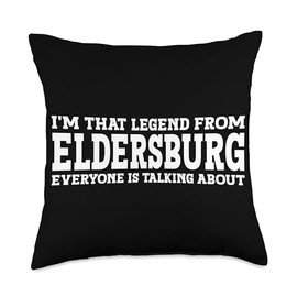 Eldersburg Hometown MD Maryland Home Roots City Eldersburg Throw Pillow