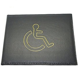 Disabled Blue Badge Holder Hologram Safe Parking Permit Display Cover Wallet (Black)
