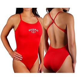 Adoretex Women's Guard Cross Back Swimsuit (FGP07) - Red - 28