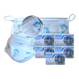 Ambiderm 250 Cubre Bocas Tricapa Infantil Niños Termosellado