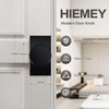 HIEMEY Matte Black Door Knobs Interior with Lock, Modern Privacy