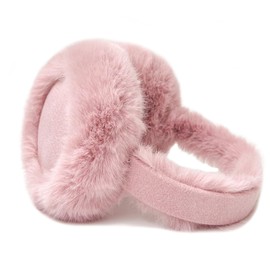 Kedofe Ear Muffs for Winter Women Foldable Fuzzy Cold Outdoor Earmuffs Soft Faux Furry Ear Warmers Covers (Pink)