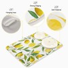 Lemon Flowers Dish Drying Mat for Kitchen, Absorbent Microfiber Drying