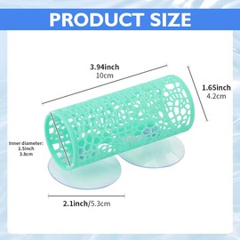 Bett-a Tunnel Bett-a Cave with Suction Cups Small Hole Hollow Cave Safer for Small Fish & Shrimp, Aquarium Decor & Hideout Tube(Color:Green)