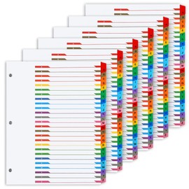 Alphabet Binder Dividers for 3 Ring Binder, COIDEA A-Z Dividers for 3 Ring Binder, Multicolor A-Z Binder Dividers with Customizable Table of Contents Page, ABC Alphabet Tabs for School Office (156)