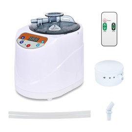 ZONEMEL Sauna Steamer Portable Pot 3 Liters, Stainless Steel Steam Generator with Remote Control, Spa Machine with Timer Display Mist Moisturizing for Body Detox (US Plug)