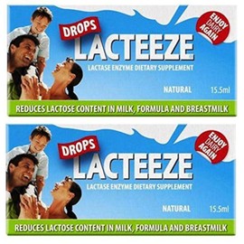 2 pack Lactase Enzyme Lacteeze Drops 15.5 ml Liquid